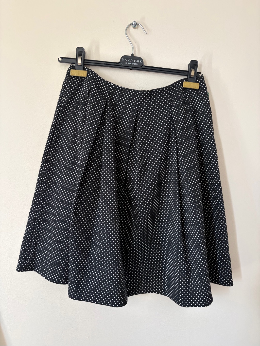 Marella- Black Polka Dot A-Line Skirt